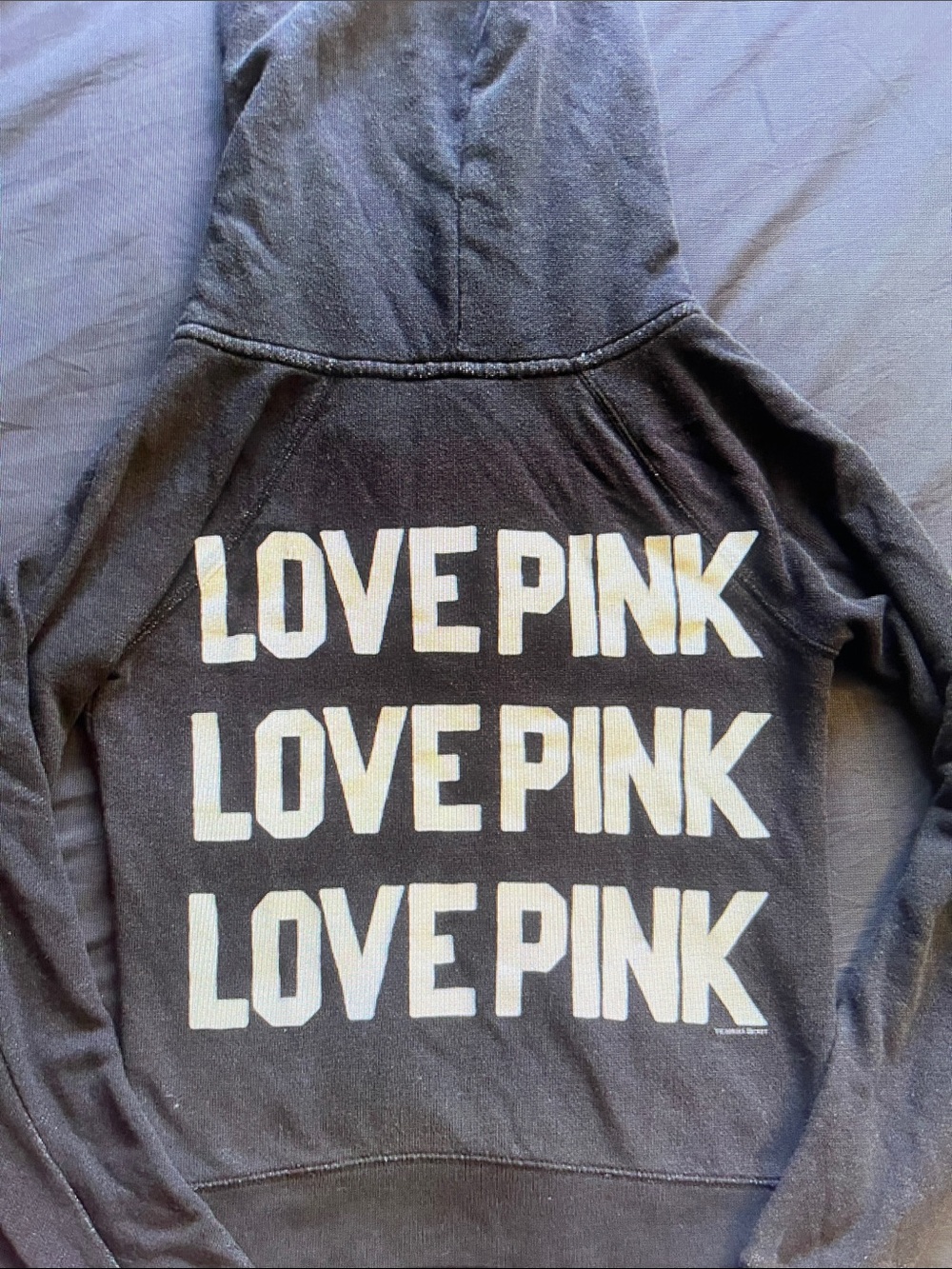 Victoria's Secret PINK Black Hoodie with White Logo